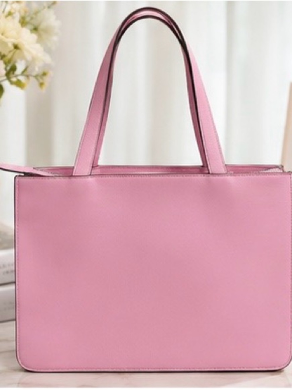 Karl Lagerfeld Paris Margot Blush Pink Tote Crossbody - Picture 2 of 14